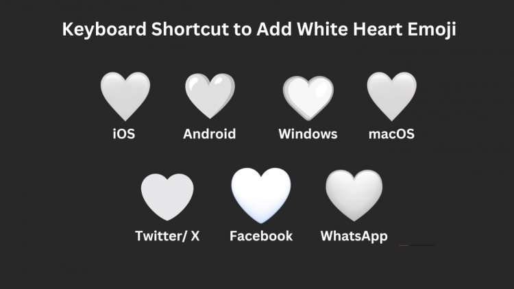 Shortcut to Add White Heart Emoji